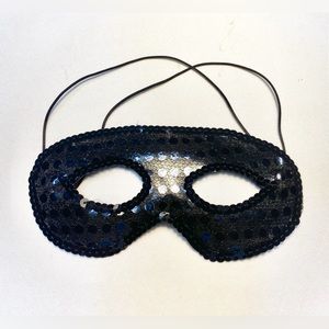 MASK Black Glitter Venetian Masquerade Dance Costume Mask